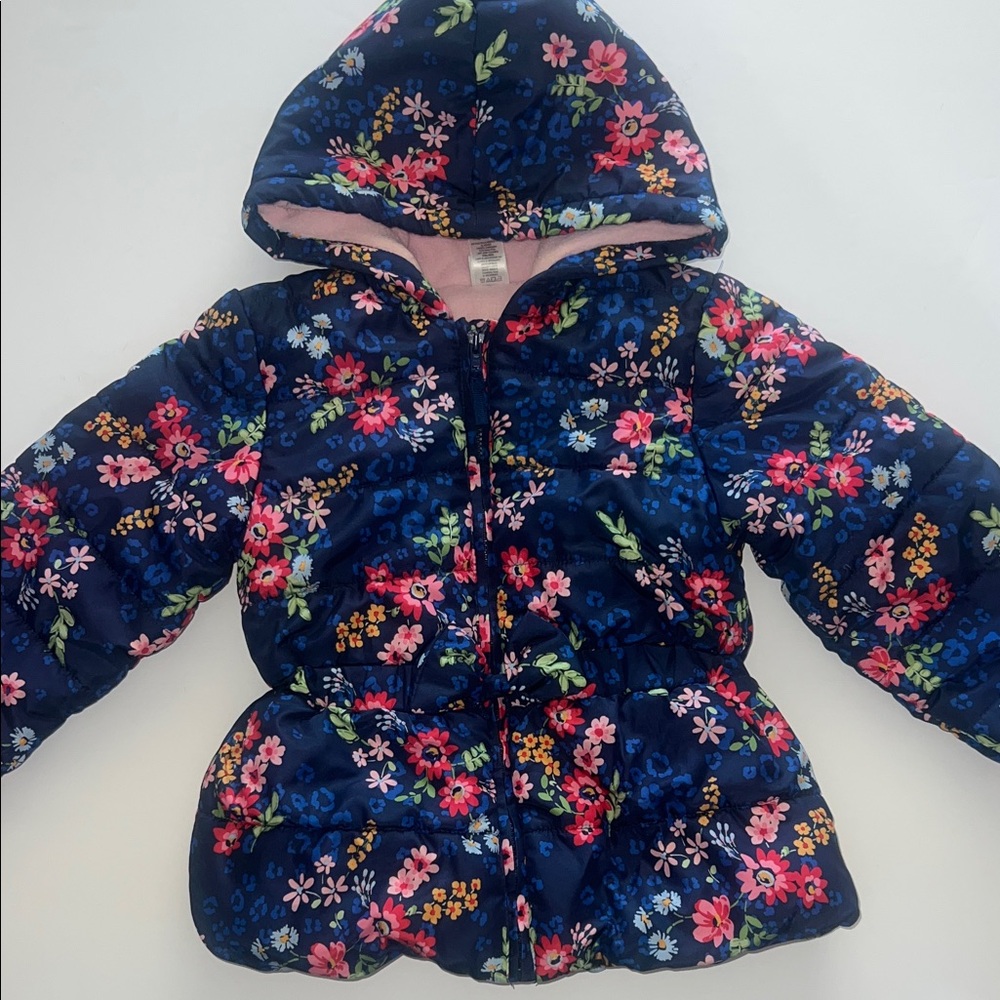 Little Me Navy Floral Jacket Girls size 3T